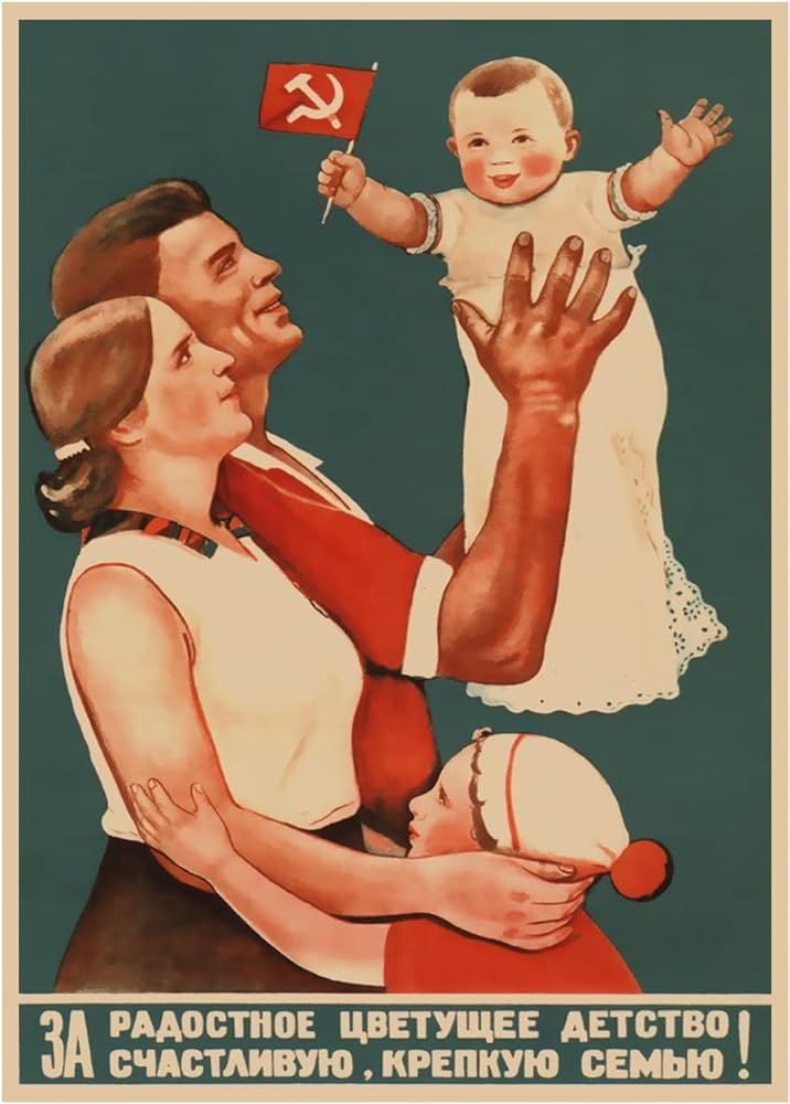poster comunismo famiglia