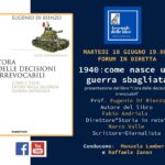 Arsenale delle Idee: si parla di “L’ora delle decisioni irrevocabili” di Eugenio Di Rienzo