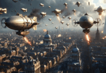 Dal bombardamento aereo al radar, quanto George Wells influenzò la guerra vera? zeppelin su londra